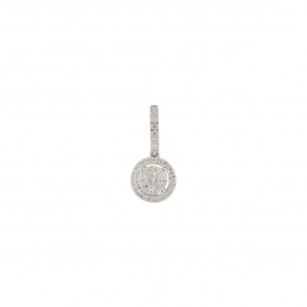 White Gold Diamond Cluster Pendant 0.45ct G-H/VS-VVS